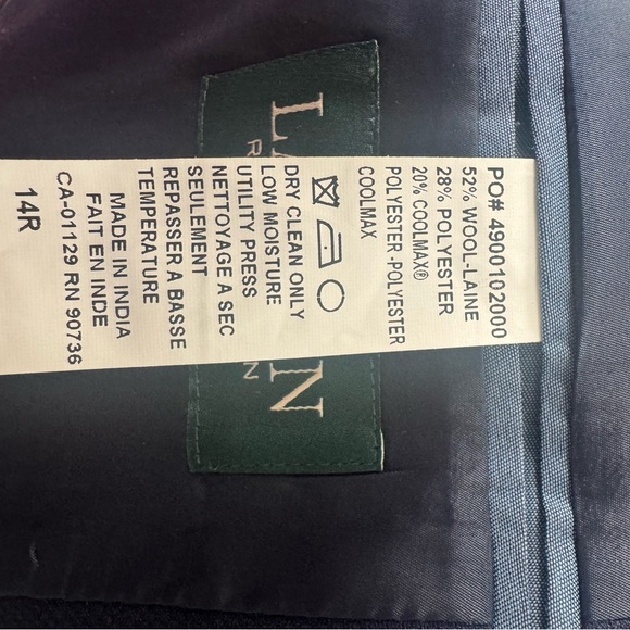 Ralph Lauren Navy CoolMax Blazer 14R NWT - Picture 7 of 10